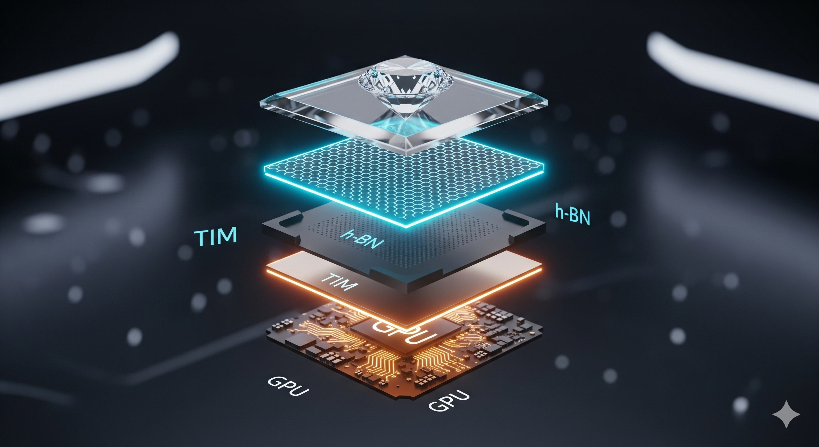 Diamond heat spreader for GPU and AI accelerator